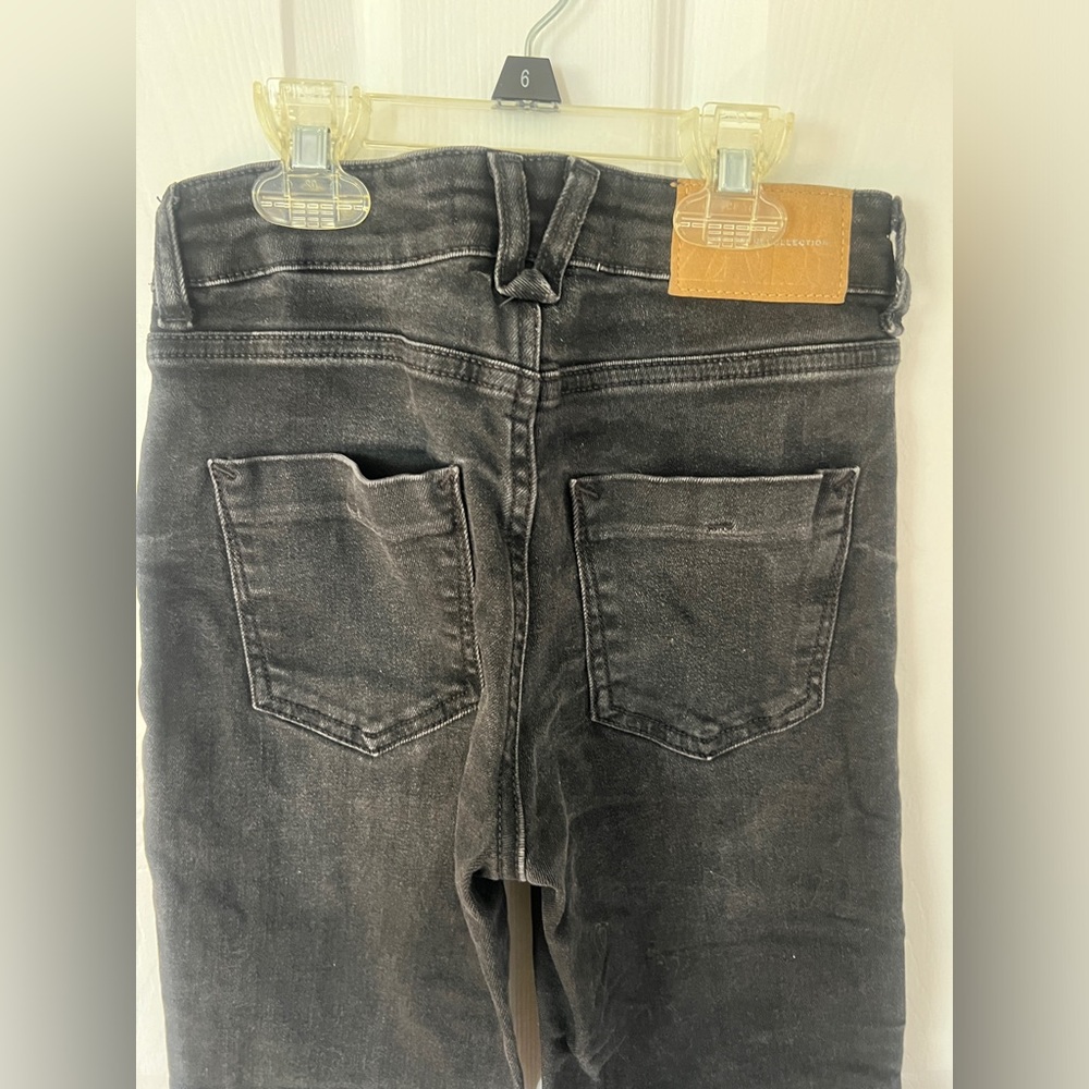 Zara black skinny ripped jeans 24